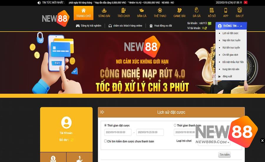 Lưu ý khi đăng ký tài khoản NEW88