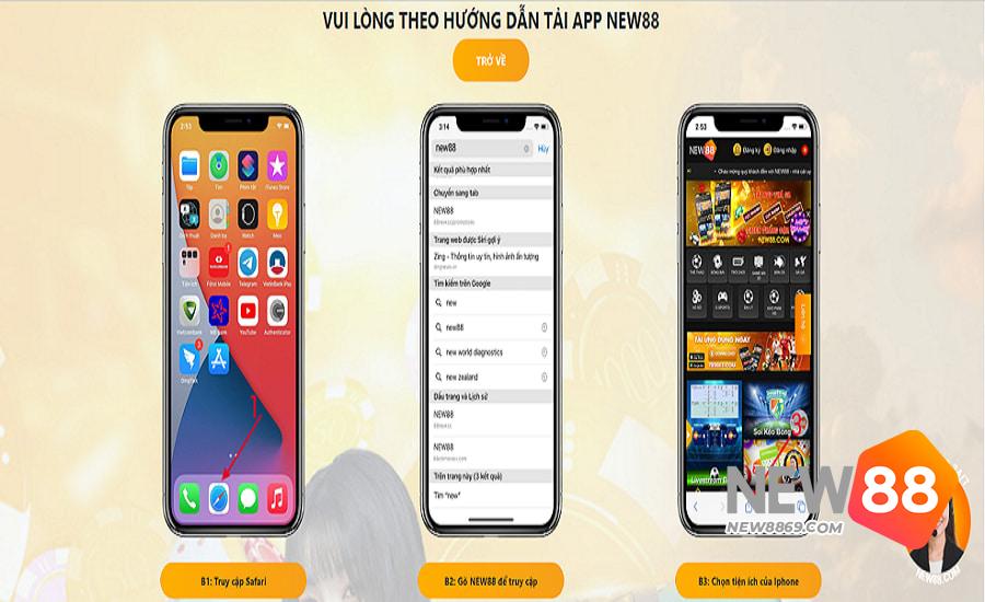 Link tải APP NEW88 mobile cho IPHONE