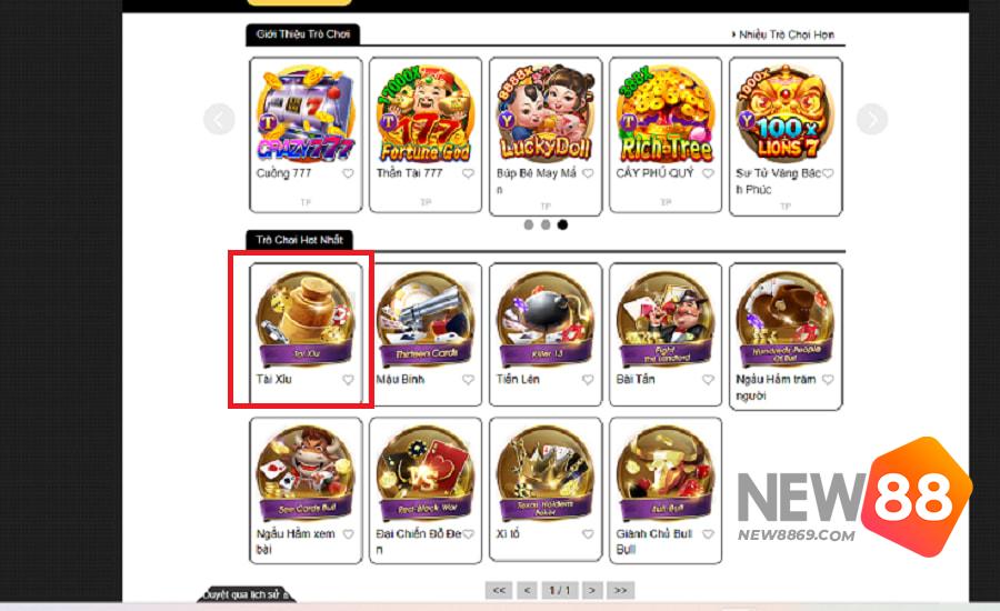Chơi tài xỉu tại New88 casino