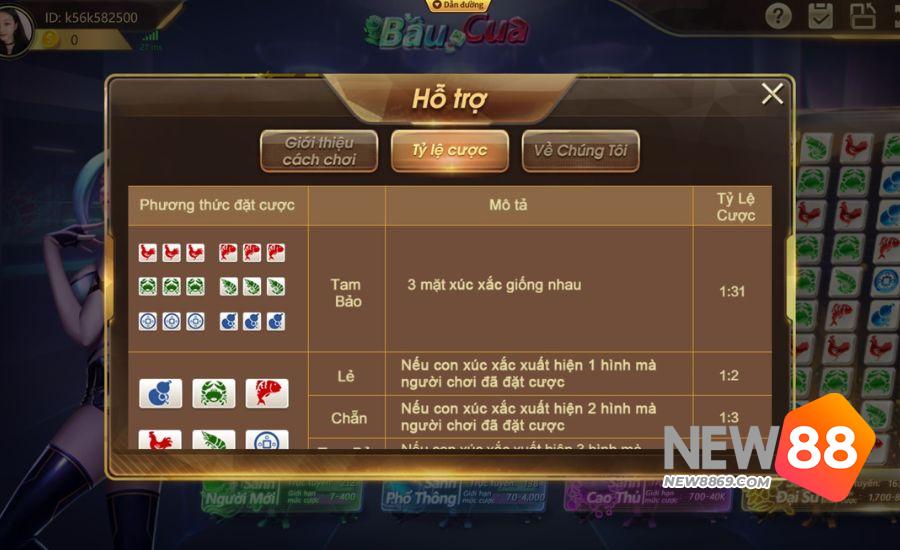 Mẹo chơi bầu cua tôm cá new88