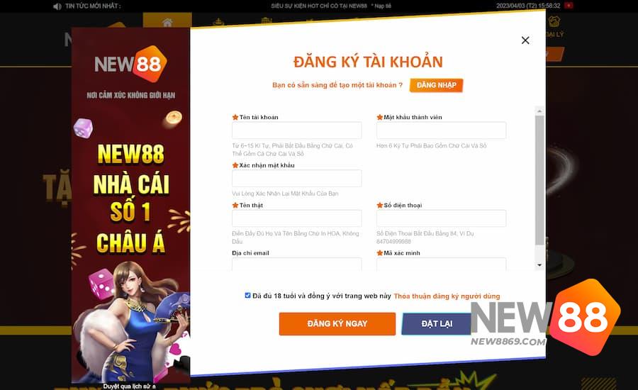 Hướng dẫn tham gia trải nghiệm game AG tại New88