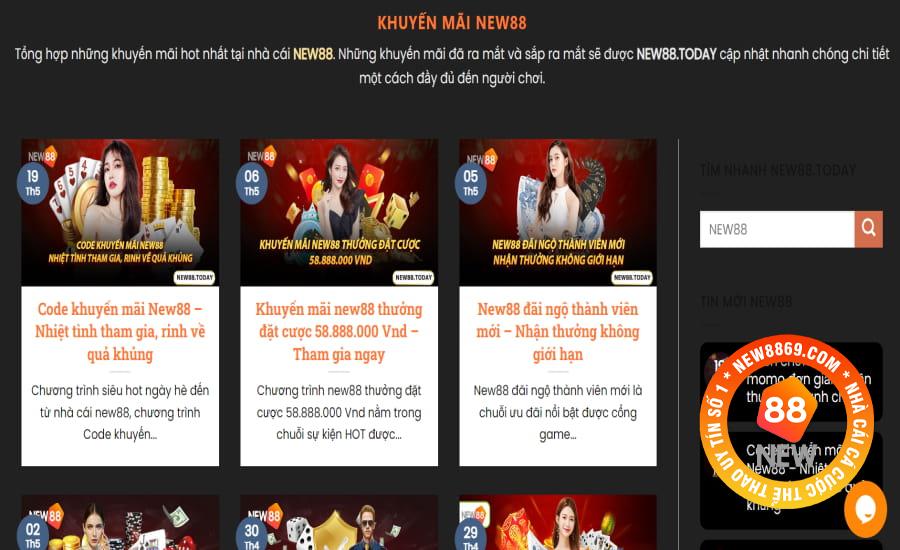 Chương trình khuyến mãi New88.today