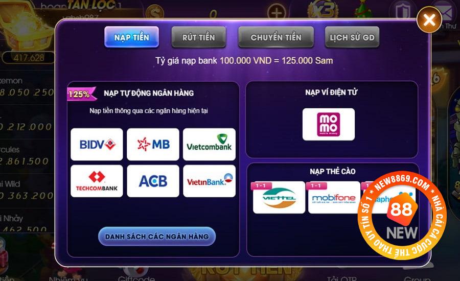 Hướng dẫn nạp và rút tiền